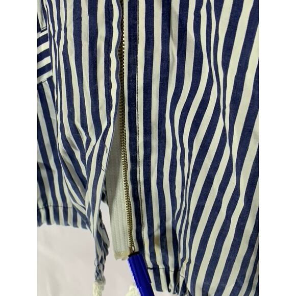 LIMON COMPANY Women's Navy/White Striped Zip-Up Marine Hooded Jacket SZ 2 - Picture 7 of 8